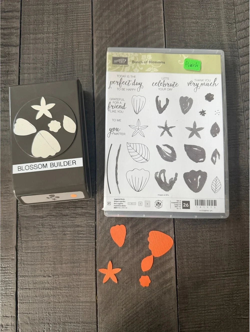 Stampin’ Up Bunch of Blossoms stamp set with Blossom Builder shape punch